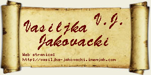 Vasiljka Jakovački vizit kartica